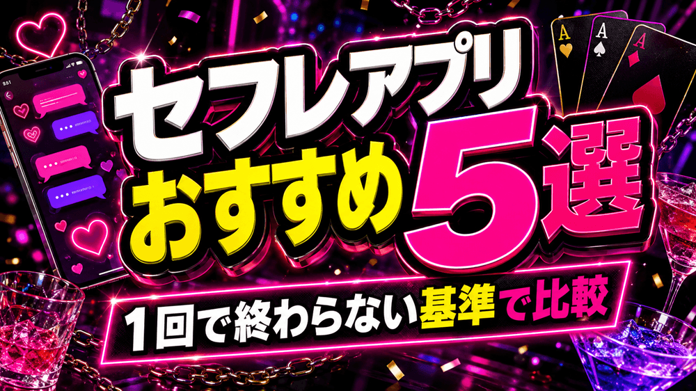 セフレアプリおすすめ5選|1回で終わらない基準で比較